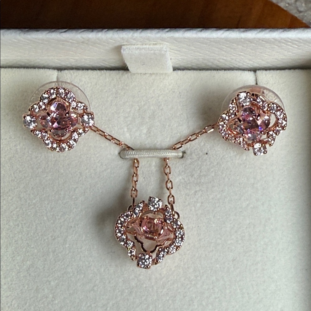 Swarovski Rose Gold Crystal Necklace